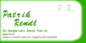 patrik rendl business card